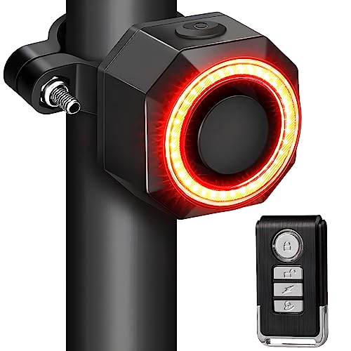 Fahrradalarm, kabelloser Motorrad-Alarm für Auto, Anti-Diebstahl-Alarm, Induktion, wasserdicht, 110 dB, Bergalarm, LED-Aufladung (inklusive Fernbedienung) von Weigudoc