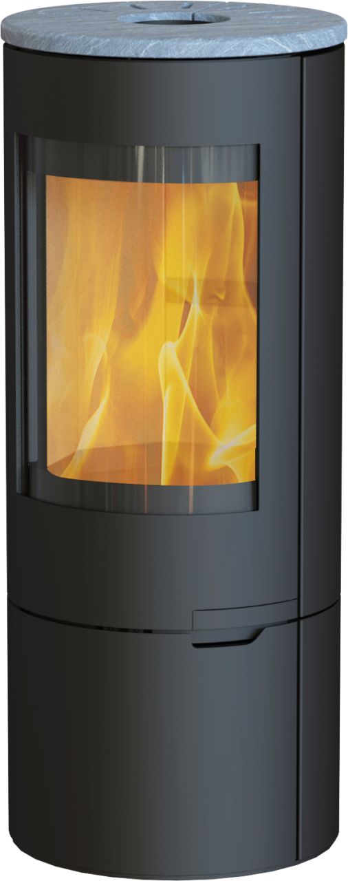 Thermia Kaminofen Föhn Naturstein Stahl schwarz, 7 kW von Thermia