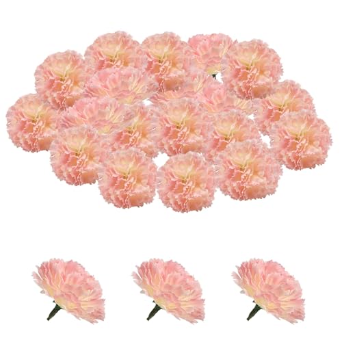 Wekuw Kunstblumen, Blütenköpfe, Künstliche Blütenköpfe Blüten Seidenblumen, Künstliche Nelke Streublumen (Rosa) von Wekuw