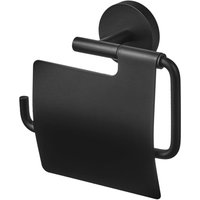 AMARE Luxus WC-Rollenhalter mit Deckel - Edelsthal Schwarz, 5,4 x 14,4 x 14,5 cm von Weles
