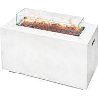 Amare Gas-Feuertisch weiß 106 x 51 x 59cm von Weles