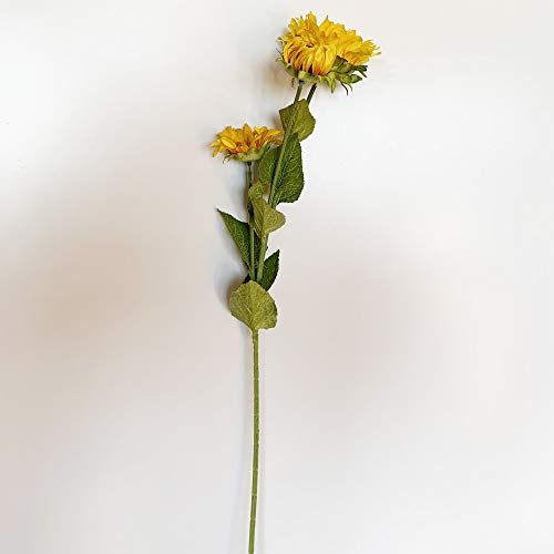 Künstlicher Sonnenblumenstrauß mit 3 Köpfen 66 cm lang von WELLHOME