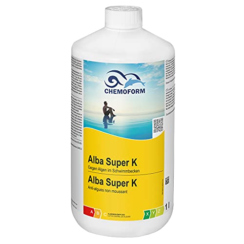 Alba Super K Algizid Algen-Ex Schaumfrei Algen,-Vernichter -Verhütung 1 L (1 Flasche) von Wellsapool