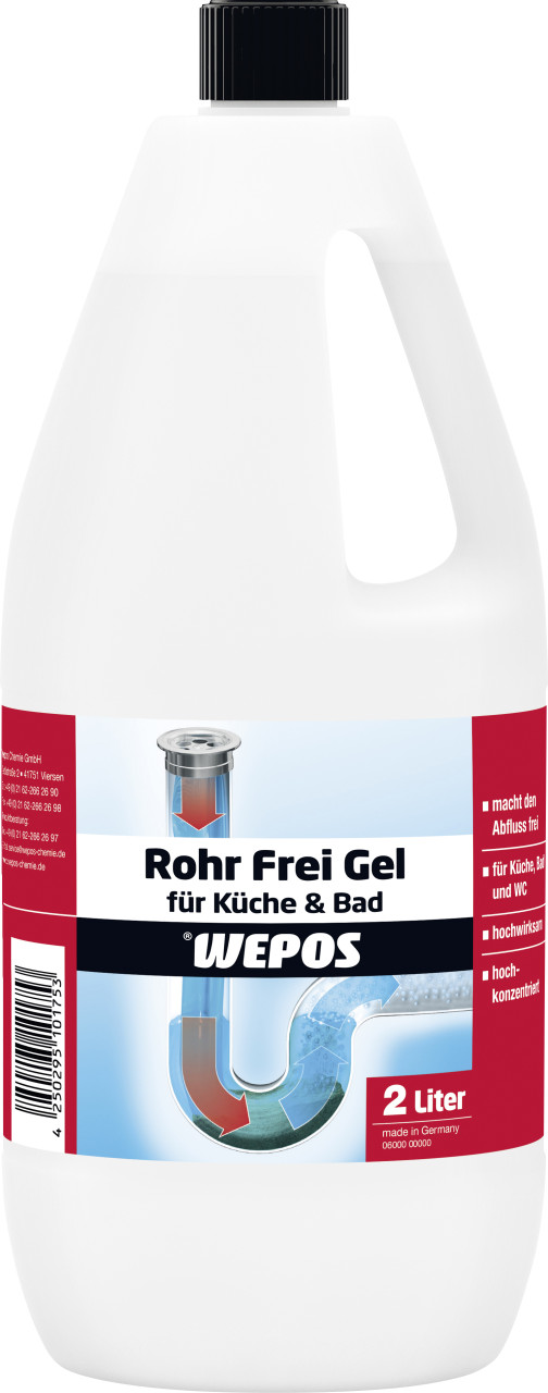 Wepos Rohr Frei Gel für Küche und Bad 2 L von Wepos