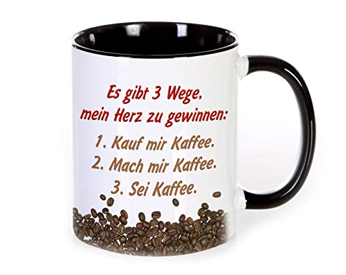 Witzige Tasse mit Name bedruckt, schwarz, Valentinstag, Liebe, Herz, Geschenk zum Geburtstag für Männer, Frauen, Kaffee, Kaffeejunkie von Unikatolo