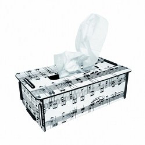 Taschentuchspender weiß + Noten Kosmetiktücher Box Tissue Werkhaus von Werkhaus GmbH