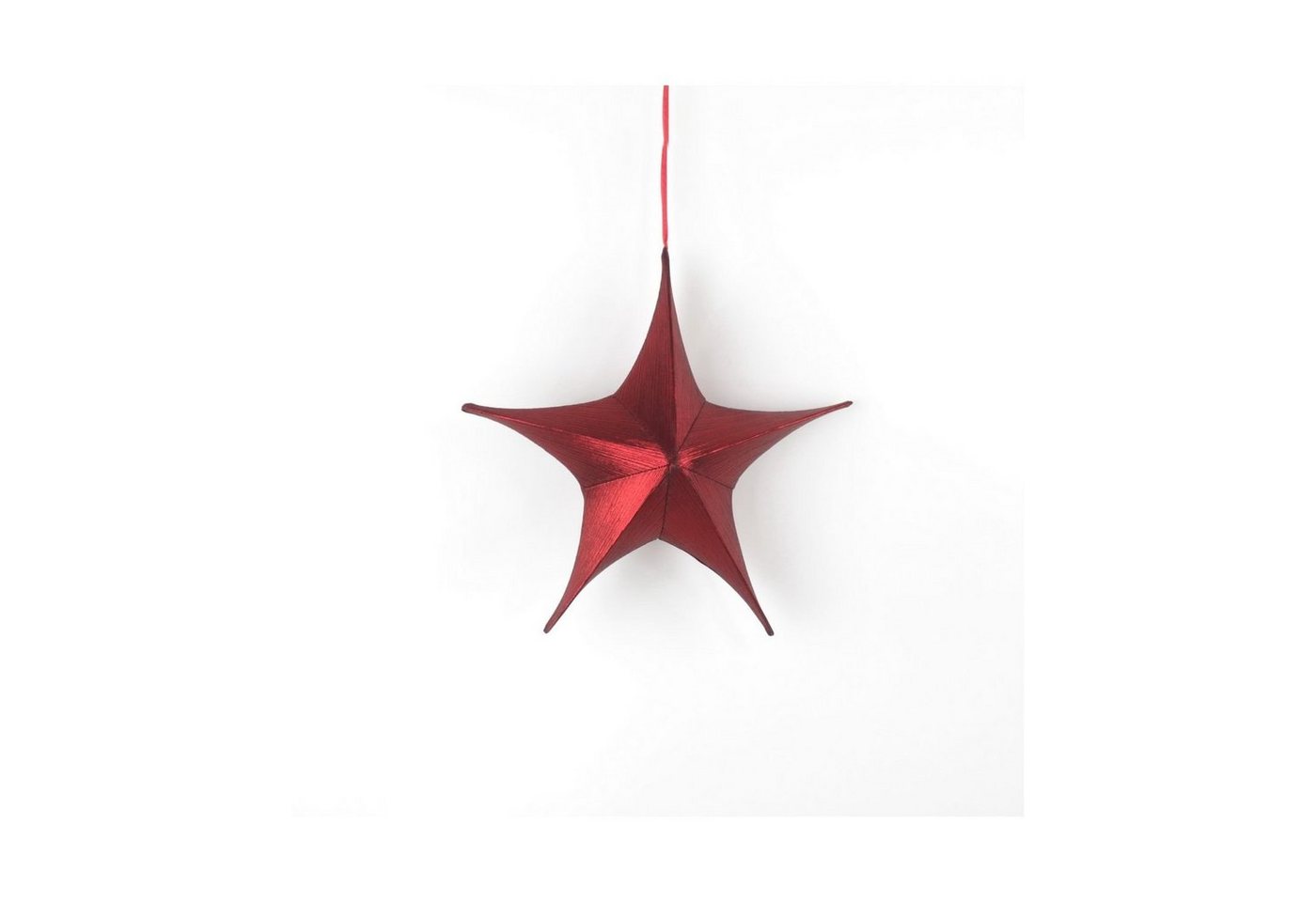 Werner Voß Weihnachtsfigur Dekostern Starlet - rot-metallic - 100% Poylester - Durchmesser 65 cm von Werner Voß
