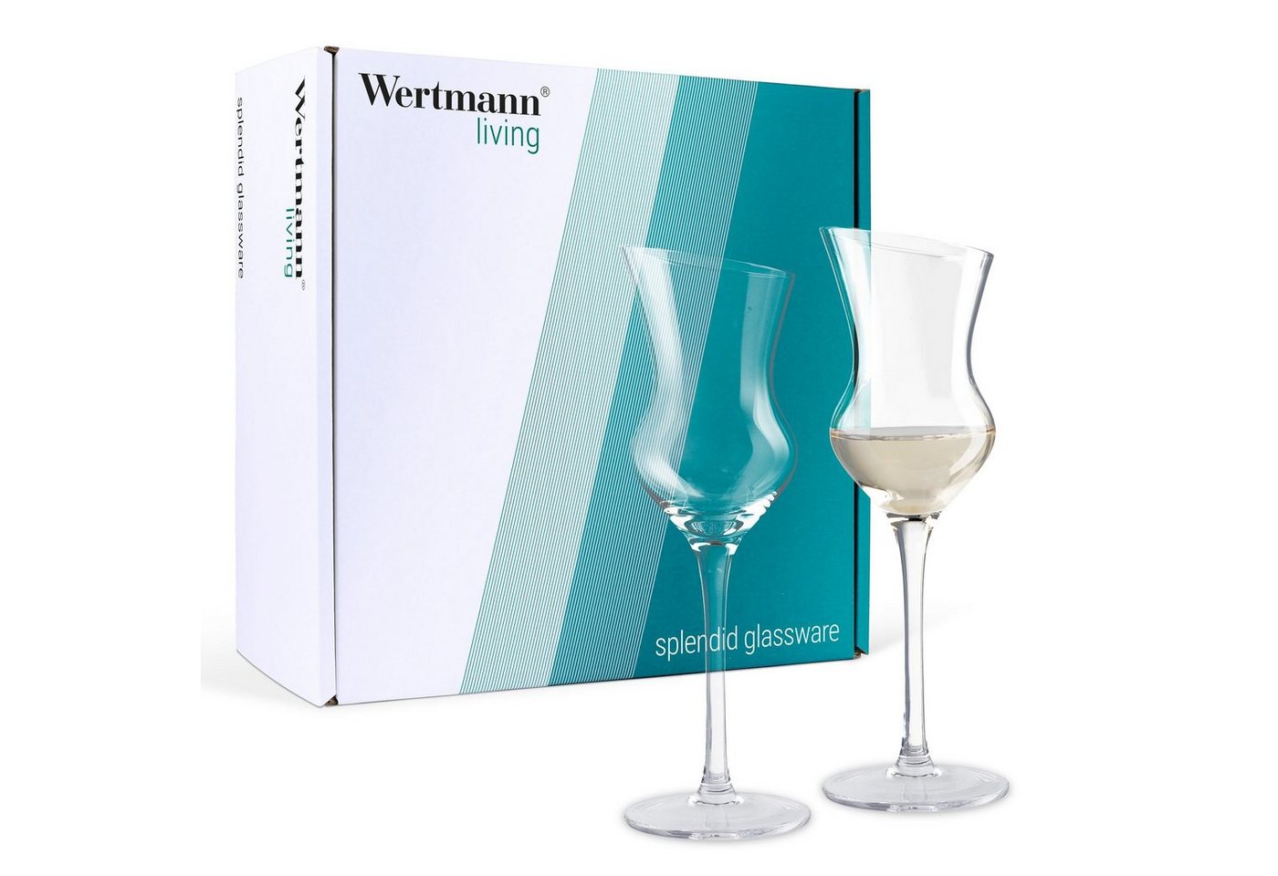 Wertmann Living Glas Wertmann-living 2er Set Gläser Digestive - besondere Form mit schrägem Rand von Wertmann Living