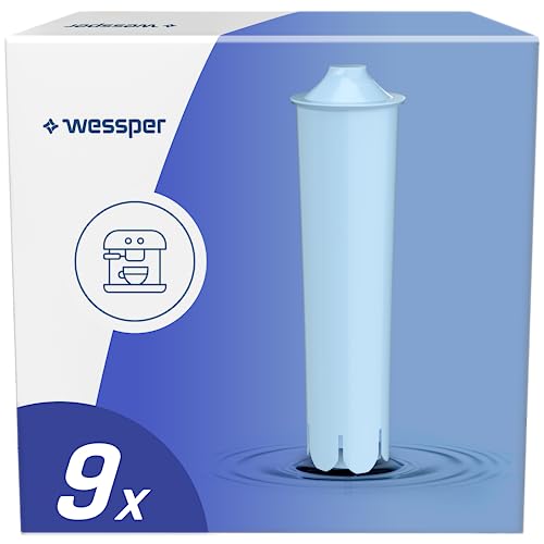 Wessper Wasserfilter Kartuschen für Kaffeemaschinen, Filterpatronen für Kaffeevollautomaten, Kompatibel mit Jura 71312 Blue, GIGA, ENA, Micro, IMPRESSA – 9 Stück von Wessper