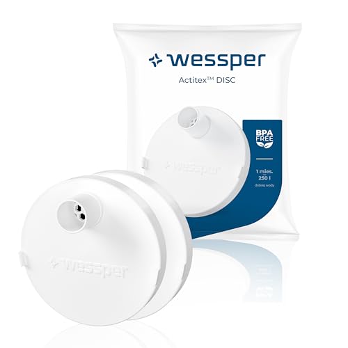 Wessper Wasserfilter für wasserflasche, Disc für Trinkflasche aus Tritan hergestellt aus einem patentierten mikroporösen Aktivkohle Vliesstoff, BPA FREI – 2 stück von Wessper