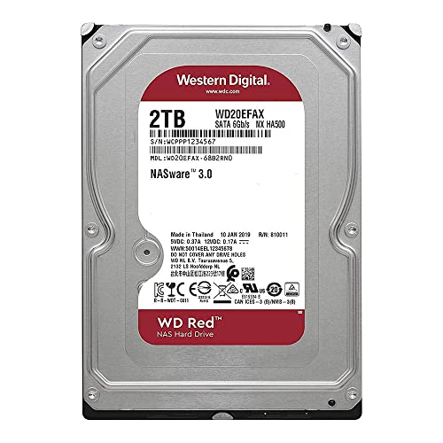 Western Digital Red 2TB 3.5 Zoll NAS Interne Festplatte - 5400 RPM - WD20EFAX von Western Digital