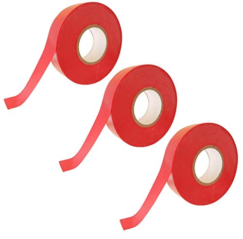 3 Rollen Isolierband rot 19mmx25m = 75 Meter (3 Rollen, rot) von Westerwald-Shop