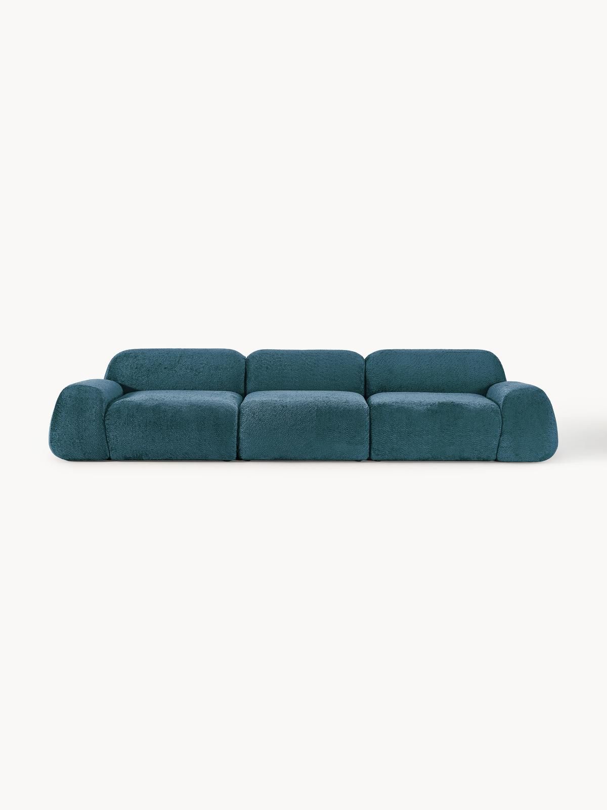 Modulares Sofa Wolke (4-Sitzer) aus Teddy-Bouclé von Westwing Collection