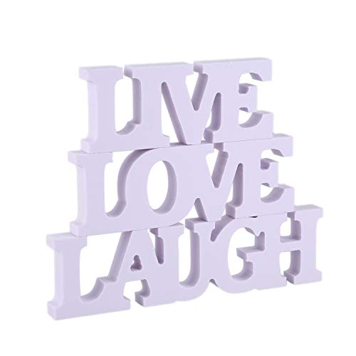 Whisverse 3 Stück Live Love Lachen Buchstaben Für (Weiß) von Whisverse