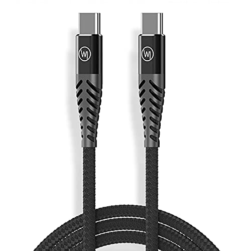 Wicked Chili 1x Dual USB-C Textil Ladekabel 1m, Schnelladekabel 60W PD 3.0 für iPhone 15, iPad, Galaxy, Pixel, QuickCharge Nylon Textilkabel, Datenkabel, Kabel von Wicked Chili