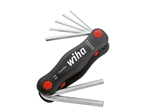 Wiha 351PK7 Multitool PocketStar® Sechskant 7-tlg. (23035), per Tastendruck, schneller Zugriff, als Längs- und Quergriff einsetzbar, sicher verstaut, all-in-one Werkzeug von Wiha