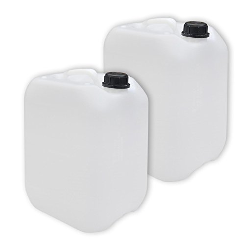 plasteo® 2er Set: 10 Liter Kanister Wasserkanister lebensmittelecht UN Zulassung von plasteo