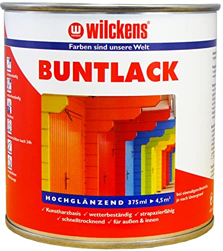 Wilckens Kunstharz Buntlack für Innen und Außen, hochglänzend, 375 ml, RAL 7001 Silbergrau von Wilckens