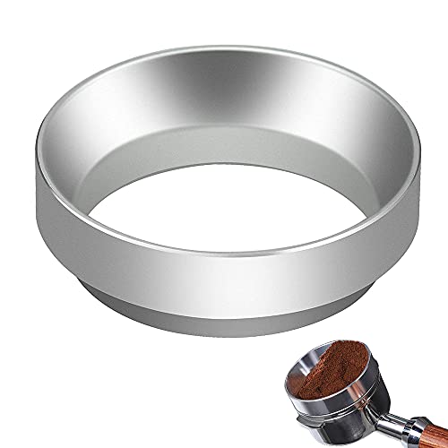 Willoo Kaffee Dosierring, Espresso Dosiertrichter, Siebträger Trichter, Universal, , Silber Espresso-Trichter Zum Exakten Abfüllen Von Kaffeepulver (53 MM) von Willoo