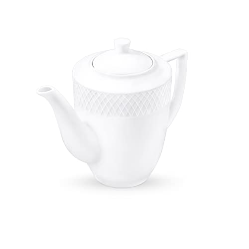 Wilmax | Royal Kaffeekanne & Teekanne | Aus Porzellan | Hochwertiges Teeservice | Spülmaschinenfest | Ideal im Set | Geschenkbox | Weiß | 750ml von Wilmax England