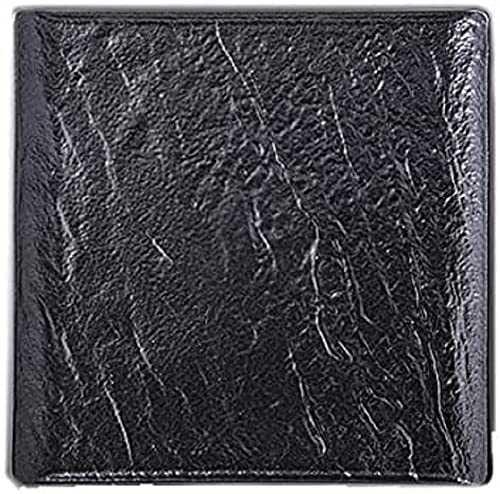 Wilmax WL-661107/A Porzellan Quadratische Platte, Schwarz, 27cm Länge, 27cm Breite von Wilmax England