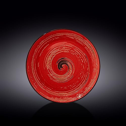 Wilmax WL-669214/A Porzellan Runden Teller, Rot, 25.5cm Durchmesser von Wilmax England