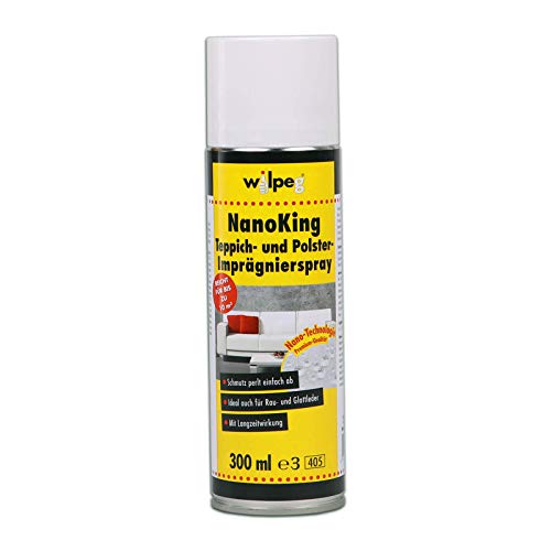 WILPEG Teppich & Polster Imprägnierspray, Imprägnierung NanoKing 300ml - Pflege und Schutz Spray von Wilpeg