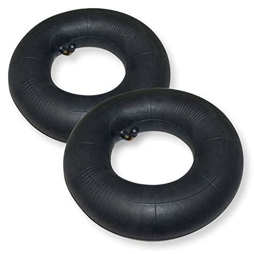 Wiltec 2x Standard Schlauch für Reifen Größe 2.80/2.50-4, bis 90 kg Traglast, mit abgewinkeltem Ventil TR87 für Schubkarren, Sackkarren und E-Scooter von Wiltec