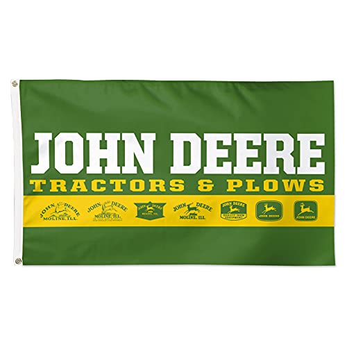 WinCraft John Deere Flagge, 90 x 150 cm, Deluxe-Logo von Wincraft