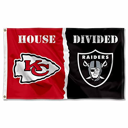 Chiefs and Raiders House geteilte Flagge Rivalry Banner von Wincraft