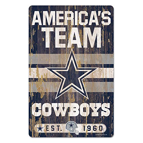 Wincraft NFL Schild aus Holz Dallas Cowboys Holzschild Wood Slogan America's Team von Wincraft