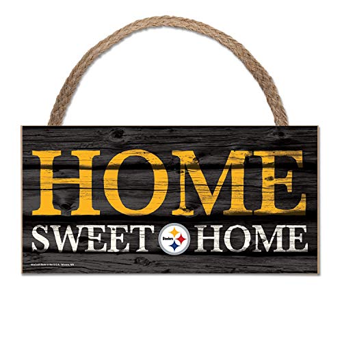 Wincraft NFL Schild aus Holz Pittsburgh Steelers Holzschild Wood Home Sweet Home von Wincraft