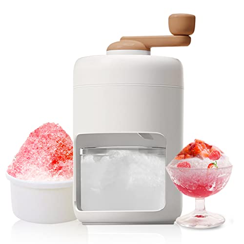 Slushy Maker und Slush Eismaschine - Tragbare Manuell Slushie Maker mit Handkurbel Ice Crusher Transparent Eiszerkleinerer Bar Küche Vereist Trinken Zubehör- BPA Frei von WingFly