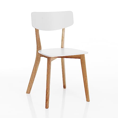 Wink Design Valenza White Set mit 2 Stuhl, Weiß matt, Eiche, H80x44x47 cm von Wink Design