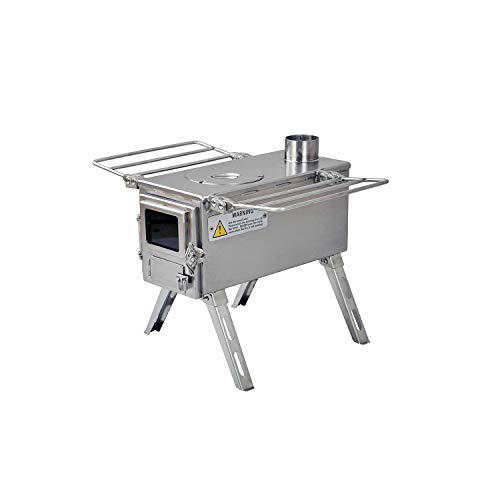 Winnerwell Nomad Kleines Zelt Herd | Tragbare Tiny Holzofen für Zelte, Überdachungen und Camping | 450 Cubic Inch Firebox | Präzision Stainless Steel Construction | Inklusive Schornsteinrohr von Winnerwell