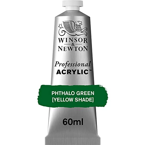 Winsor & Newton 2320521 Professional Acrylfarbe in Künstlerqualität, hohe Farbbrillanz & Deckkraft, Archivqualität, 60ml Tube - Phthalogrün Gelbton von Winsor & Newton