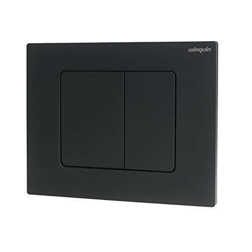 Wirquin 55722890 Quadratische WC-Bedienplatte, Black Touch von Wirquin