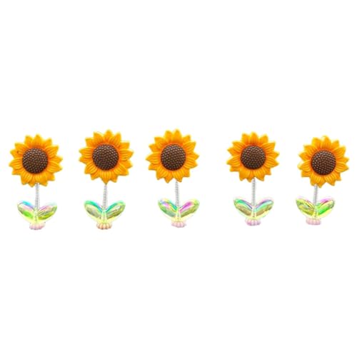 Wissupo Cosy Home Sonnenblume, Sonnige Sonnenblume-Ornamente für das Auto, Auto-Innenraumdekoration, im Auto Montierte Frühlingsdekoration von Wissupo