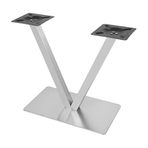 Wiyuer Tischbeine Edelstahl Gebürstet Modell V-Form Tischkufen Tisch Gestell Tischfuß Tischgestell Tischuntergestell für Couchtische Esstische Küchentische Computertische Büroschreibtische 70cm von Wiyuer