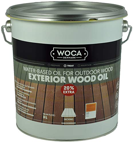 Woca Exterior Öl Teak, 3,0 Liter von WOCA