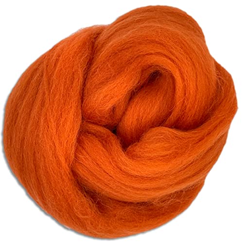 Wooliny 100 g Filzwolle Merinowolle Märchenwolle | 35 Farben zur Auswahl (36 | Orange) von Wohnkult