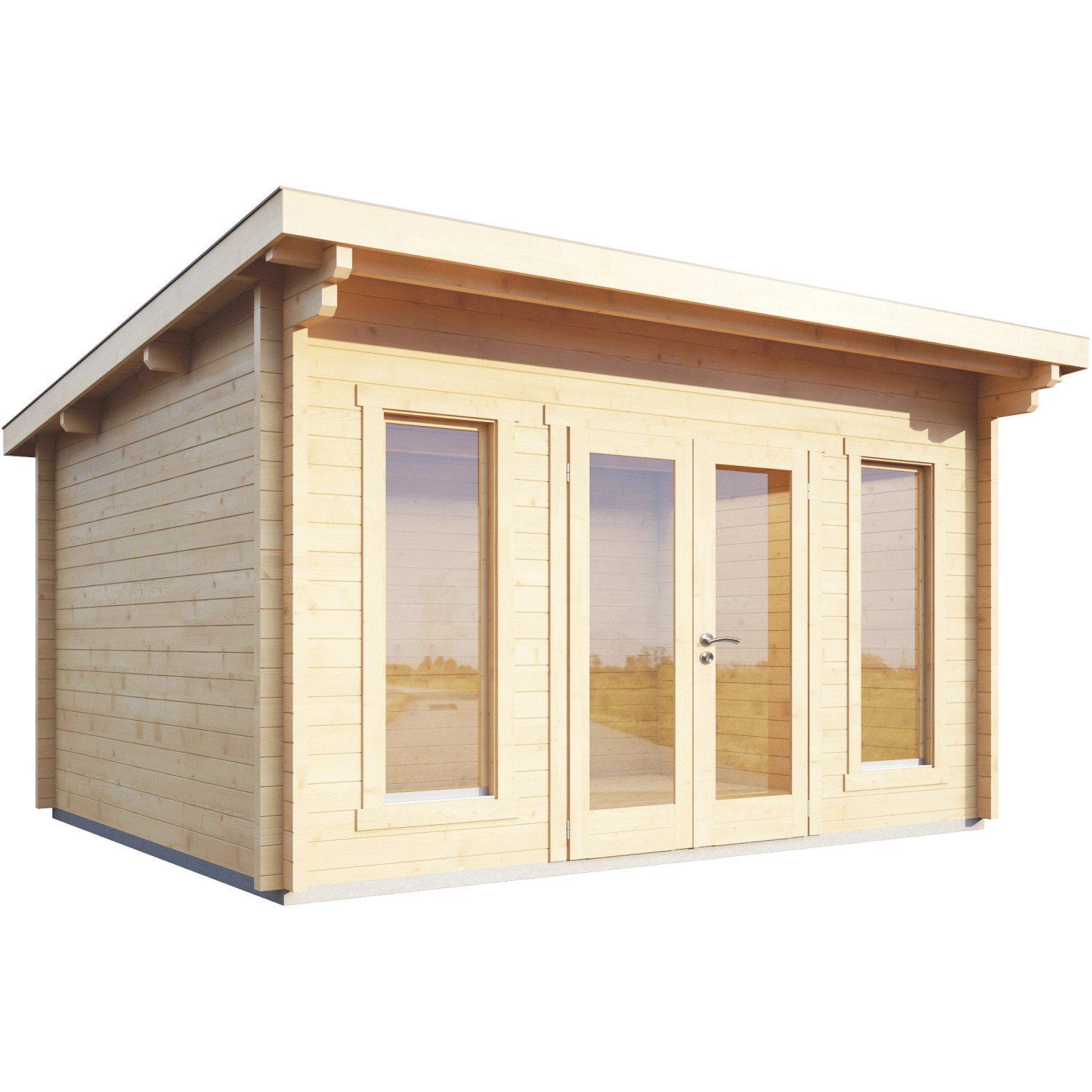 Holz-Gartenhaus Trondheim 70-C XL mit Dachpappe BxT: 390 cm x 390 cm von Wolff Finnhaus