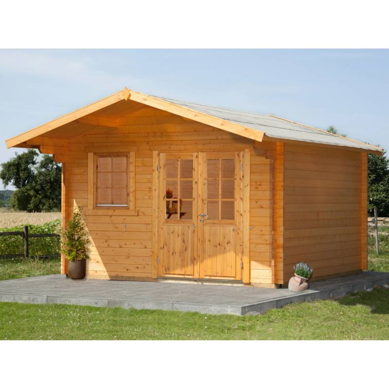 Wolff Finnhaus Holz-Gartenhaus Lisa 44-C XL 450 cm x 530 cm mit Anbaudach von Wolff Finnhaus