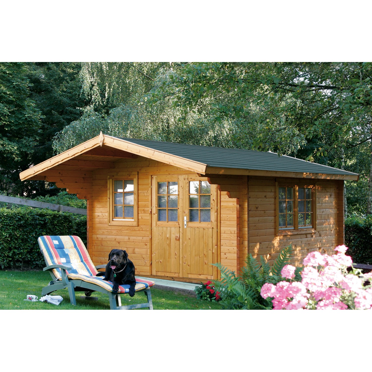 Wolff Finnhaus Holz-Gartenhaus Nordkap 70-L XL B x T: 400 cm x 500 cm von Wolff Finnhaus