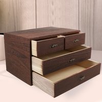 Holzbox Aufbewahrung Schublade Art Aufbewahrungsbox Schmuck Kosmetik Organizer Mehrlagig von WoodWorldByJeanette