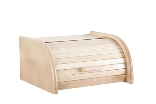 Brot-Box aus Holz, aufrollbar oder herunterklappbar, verschiedene Versionen erhältlich, holz, natürliches holz, S von Wooden World