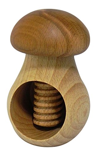 Wooden World Nussknacker aus natürlichem Buchenholz – SEHR SOLID – Pilz – Hellbraun von Wooden World