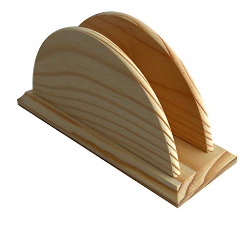 Wooden World – Tischdekoration für Restaurants, Serviettenhalter aus Holz, Taschentuchhalter – natürliches helles Holz von Wooden World