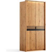 Massivholzkleiderschrank Eiche in modernem Design LED Beleuchtung von Wooding Nature