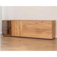 Wildeiche TV Lowboard aus Massivholz 185 cm breit und 60 cm hoch von Wooding Nature